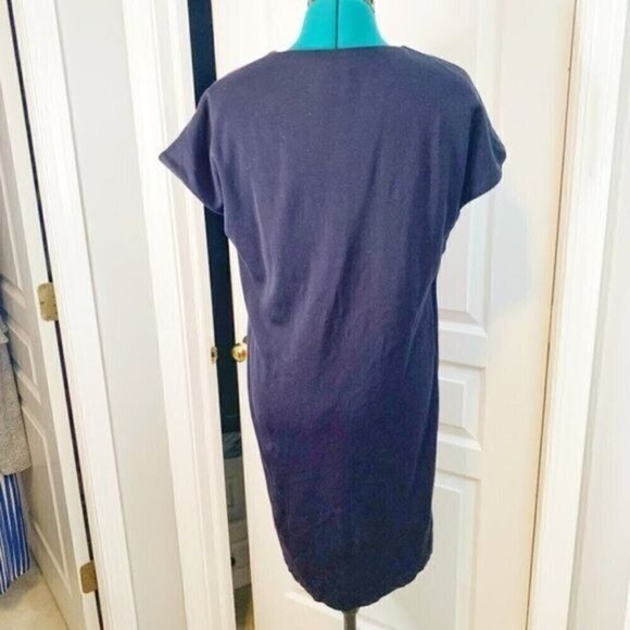 Misook Color Block Short Sleeve Sheath Dolman Casual Career Stretch Knit Dress - Picture 7 of 11